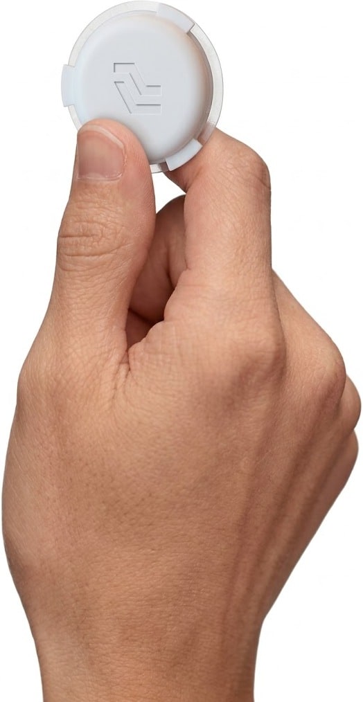 A hand holding the Level Zero hormone sensor